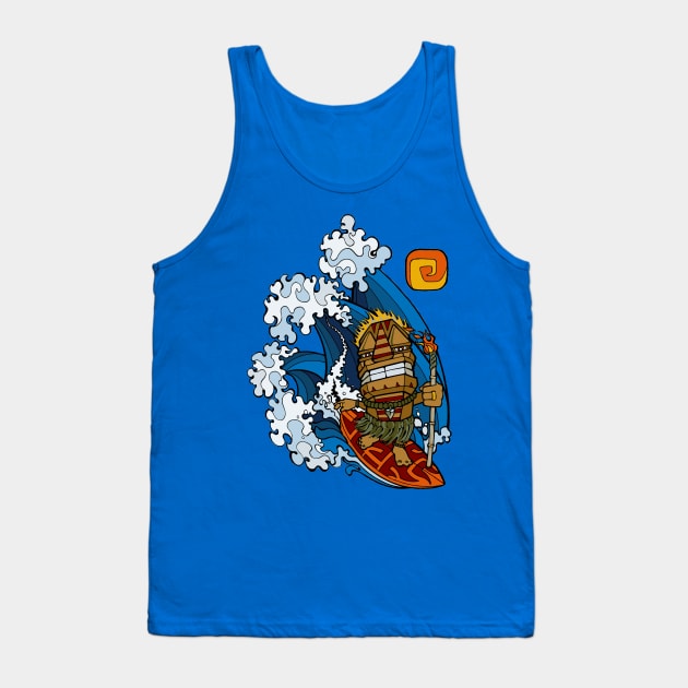 Tiki Surfer Tank Top by viSionDesign